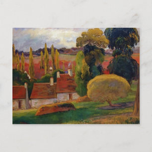 Paul Gauguin - Bauernhof in der Bretagne Postkarte