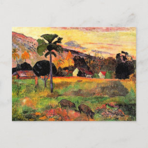 Paul Gauguin berühmtes Bild, Komm her Postkarte