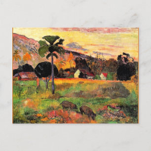 Paul Gauguin berühmtes Bild, Komm her Postkarte