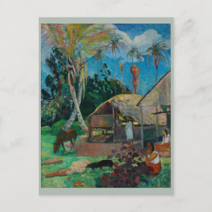 Paul Gauguin Black Pigs Postkarte