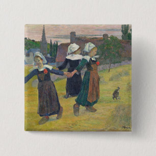 Paul Gauguin  Breton Girls Dancing, Pont-Aven, 18 Button