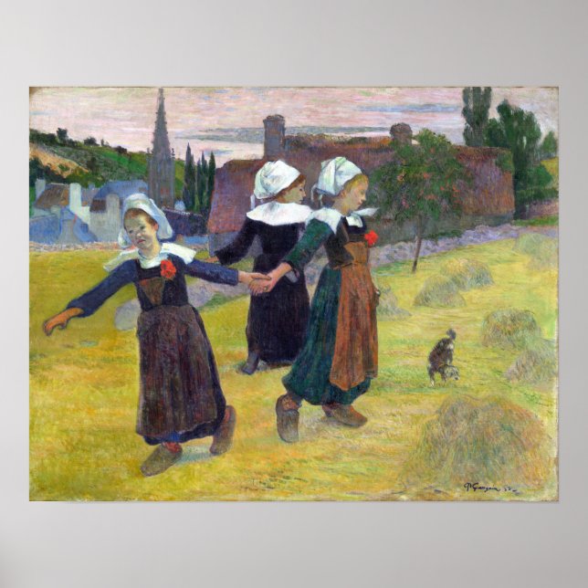 Paul Gauguin Breton Girls Dancing, Pont-Aven Poster (Vorne)