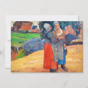 Paul Gauguin - Bretonische Bäuerinnen Dankeskarte