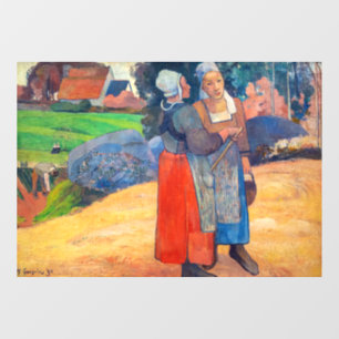 Paul Gauguin - Bretonische Bäuerinnen Fensteraufkleber