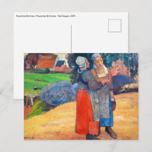 Paul Gauguin - Bretonische Bäuerinnen Postkarte