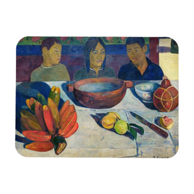 Paul Gauguin - Das Essen / Bananen Magnet (Horizontal)