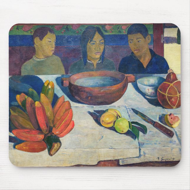 Paul Gauguin - Das Essen / Bananen Mousepad (Vorne)