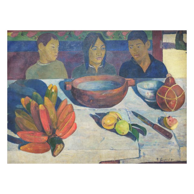 Paul Gauguin - Das Essen / Bananen Tischdecke (Vorderseite (Horizontal))
