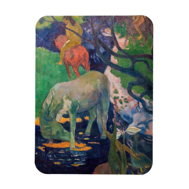 Paul Gauguin - Das Weiße Pferd Magnet (Vertikal)