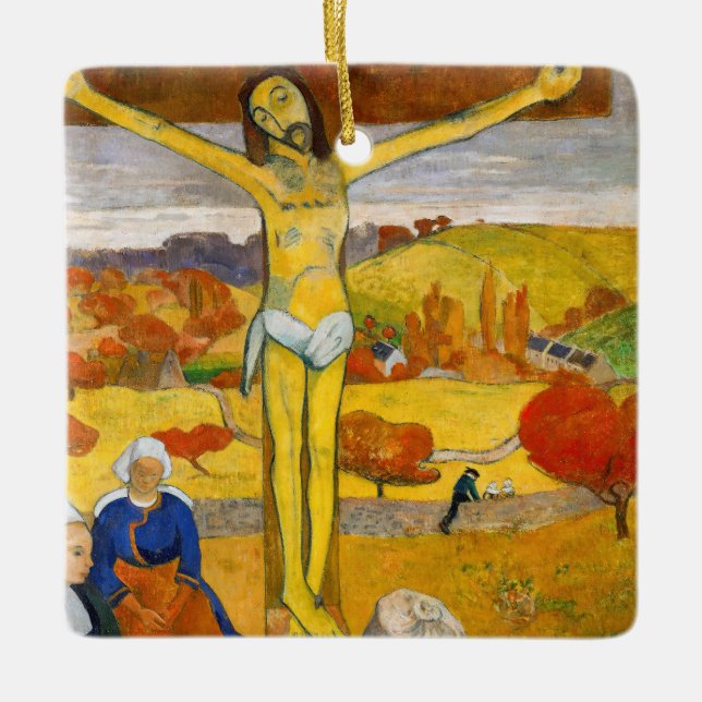 Paul Gauguin - Der gelbe Christus Keramikornament (Vorderseite)