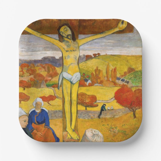 Paul Gauguin - Der gelbe Christus Pappteller (Vorderseite)