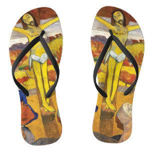 Paul Gauguin Der Gelbe Christus Vintage Fine Art Flip Flops