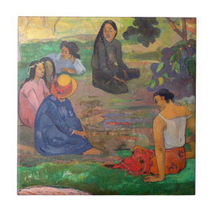 Paul Gauguin - Der Konversation / Parau Fliese