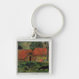 Paul Gauguin die drei Hütten, Tahiti, 1891-92 Schlüsselanhänger
