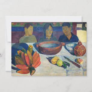 Paul Gauguin - Die Mahlzeit / Bananen Dankeskarte