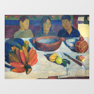 Paul Gauguin - Die Mahlzeit / Bananen Fensteraufkleber