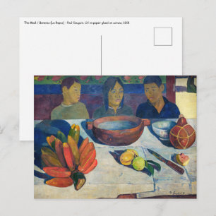 Paul Gauguin - Die Mahlzeit / Bananen Postkarte