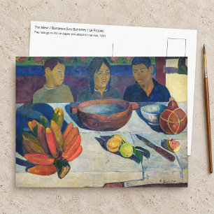 Paul Gauguin - Die Mahlzeit / Bananen Postkarte