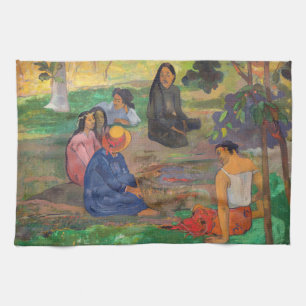 Paul Gauguin - Die Unterhaltung / Les Parau Parau Geschirrtuch