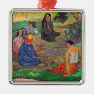 Paul Gauguin - Die Unterhaltung / Les Parau Parau Ornament Aus Metall