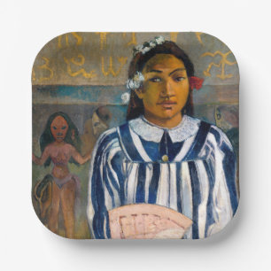Paul Gauguin - Die Vorfahren von Tehamana Pappteller