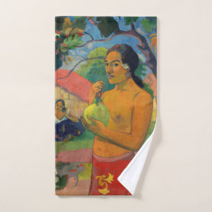 Paul Gauguin - Frau mit einer Frucht Badhandtuch Set