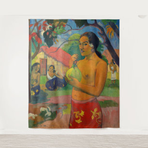 Paul Gauguin - Frau mit einer Frucht Wandteppich