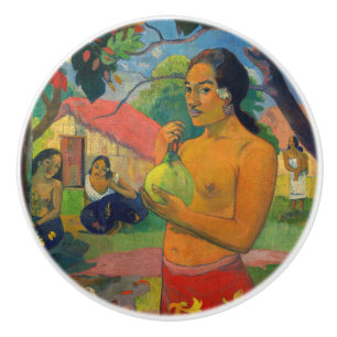 Paul Gauguin - Frau mit Frucht Keramikknauf
