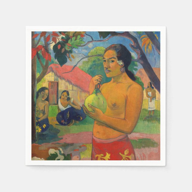 Paul Gauguin - Frau mit Frucht Serviette (Vorderseite)