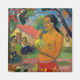 Paul Gauguin - Frauen, die eine Frucht halten Magnet