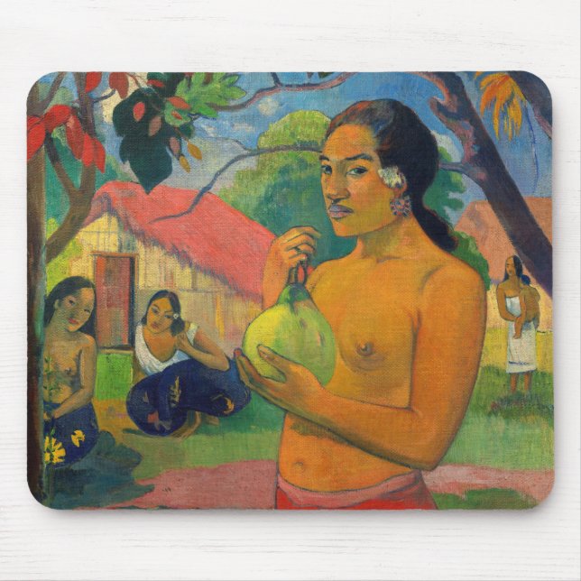 Paul Gauguin - Frauen, die eine Frucht halten Mousepad (Vorne)