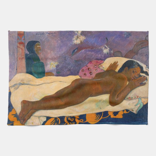 Paul Gauguin - Geist des Toten Watching Geschirrtuch (Horizontal)