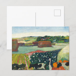 Paul Gauguin Haystacks in der Bretagne Postkarte