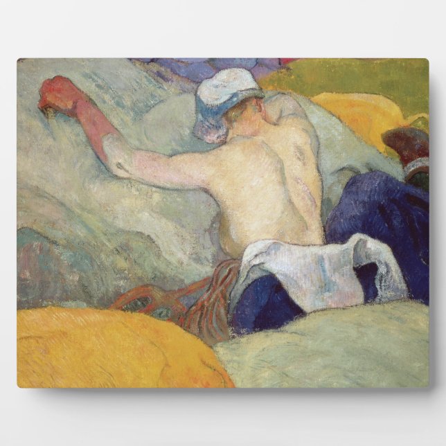 Paul Gauguin | Im Sommer 1888 bei Schweinen Fotoplatte (Vorderseite)