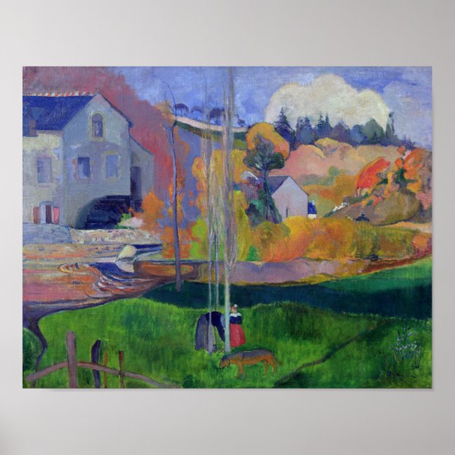 Paul Gauguin | Landschaft der Bretagne: die David  Poster (Vorne)