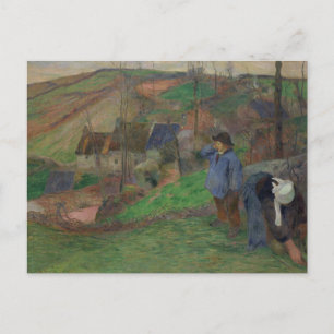Paul Gauguin - Landschaft der Bretagne Postkarte