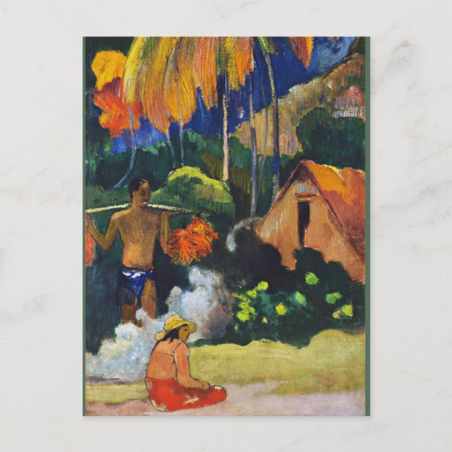 Paul Gauguin, Landschaft in Tahiti, Postkarte (Vorderseite)