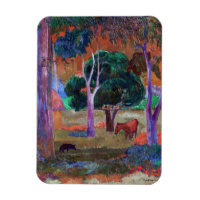Paul Gauguin - Landschaft mit einem Schwein und ei