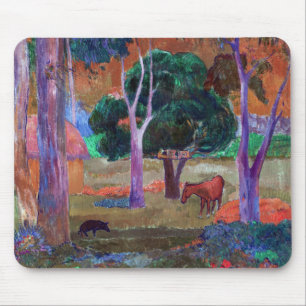 Paul Gauguin - Landschaft mit einem Schwein und ei Mousepad