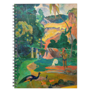 Paul Gauguin - Landschaft mit Pfauen / Matamoe Notizblock