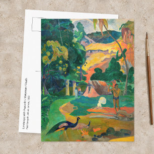 Paul Gauguin - Landschaft mit Pfauen / Matamoe Postkarte