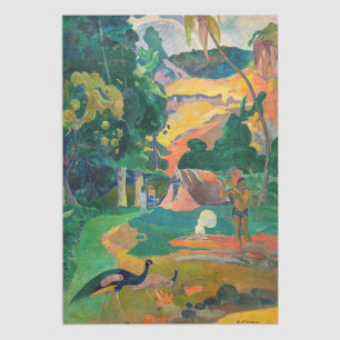Paul Gauguin - Landschaft mit Pfauen / Matamoe Seidenpapier