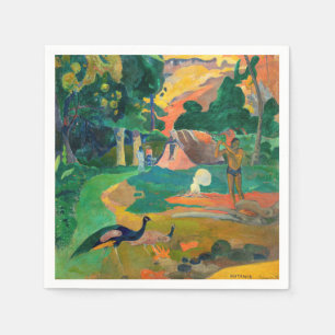 Paul Gauguin - Landschaft mit Pfauen / Matamoe Serviette