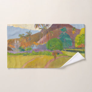 Paul Gauguin - Landschaft von Tahitien Badhandtuch Set