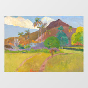Paul Gauguin - Landschaft von Tahitien Fensteraufkleber