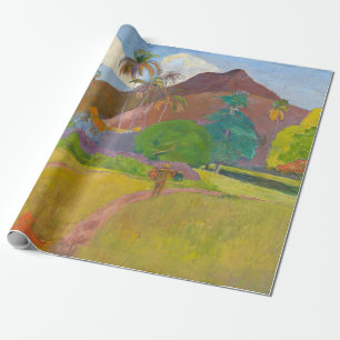 Paul Gauguin - Landschaft von Tahitien Geschenkpapier