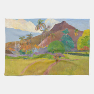 Paul Gauguin - Landschaft von Tahitien Geschirrtuch