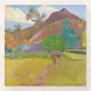 Paul Gauguin - Landschaft von Tahitien Glasuntersetzer