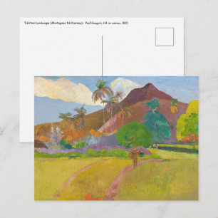 Paul Gauguin - Landschaft von Tahitien Postkarte