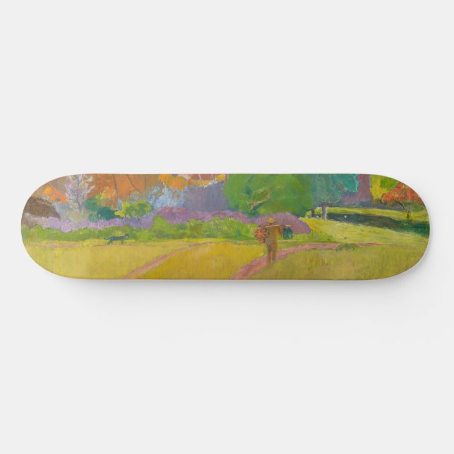 Paul Gauguin - Landschaft von Tahitien Skateboard (Horizontal)